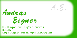 andras eigner business card